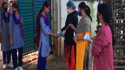“It feels so good that the children will be back among us in the school; in institutions like ours, online can never be an equal alternative to face-to-face interaction between students and teachers,” a government school teacher was quoted saying by news agency ANI. (ANI)