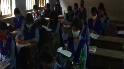 "I am thrilled to be back in school after such a long time, interacting online can never be as good as talking to friends and teachers face to face," a student was quoted saying by news agency ANI. (ANI)