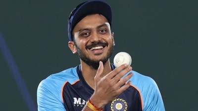 All smiles, is Axar Patel. (BCCI/TWITTER)