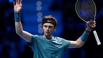 ATP Finals: Groggy Rublev wakes up from pre-match nap in time to beat Tsitsipas (REUTERS)