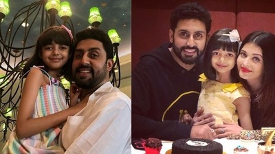 Aaradhya is very close to her father Abhishek Bachchan, who got his ear pierced along with her to show support. Aaradhya is very close to her father Abhishek Bachchan, who got his ear pierced along with her to show support. 