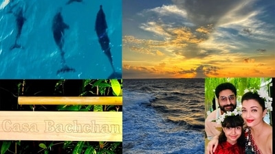 Aishwarya Rai and Abhishek Bachchan have shared several pictures from Maldives. Aishwarya Rai and Abhishek Bachchan have shared several pictures from Maldives. 