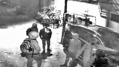 Police have found a 45-second CCTV footage that captured the five alleged suspects outside the house. (Sourced) Police have found a 45-second CCTV footage that captured the five alleged suspects outside the house. (Sourced)