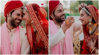 Patralekhaa marries Rajkummar Rao in Sabyasachi saree, here's what the verse on her veil means Patralekhaa marries Rajkummar Rao in Sabyasachi saree, here's what the verse on her veil means