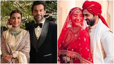 What Rajkummar Rao and Patralekhaa wore for their big day: All pics from reception and wedding What Rajkummar Rao and Patralekhaa wore for their big day: All pics from reception and wedding