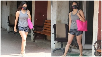 Sara was seen coming out of the Pilates studio in Mumbai on Tuesday, November 16. She chose a simple tank top and printed shorts set for the workout routine. Her look screamed comfort with a dash of glamour, and you should take notes. (HT Photo/Varinder Chawla) Sara was seen coming out of the Pilates studio in Mumbai on Tuesday, November 16. She chose a simple tank top and printed shorts set for the workout routine. Her look screamed comfort with a dash of glamour, and you should take notes. (HT Photo/Varinder Chawla)