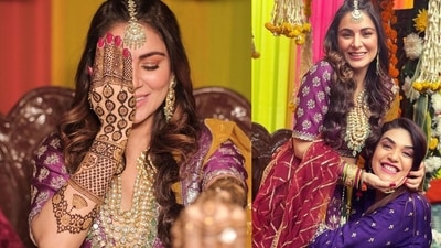Shraddha Arya's mehendi ceremony was held on Monday. Shraddha Arya's mehendi ceremony was held on Monday. 