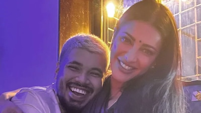 Shruti Haasan with Shantanu Hazarika. Shruti Haasan with Shantanu Hazarika. 