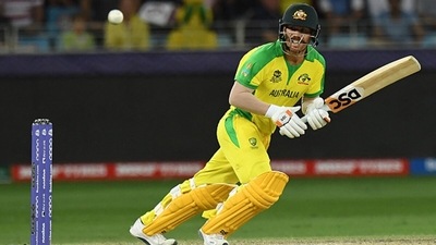 David Warner in action. (Getty) David Warner in action. (Getty)