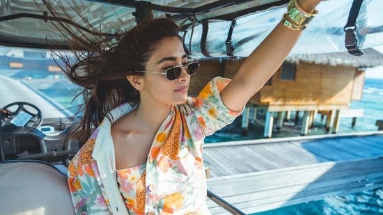 Pooja Hegde shared pictures from her trip to the Maldives.(Instagram)