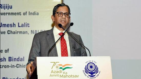 Chief Justice of India (CJI) NV Ramana pressed for the framing of a pan-India scheme to run community kitchens across the states. (Agencies file)