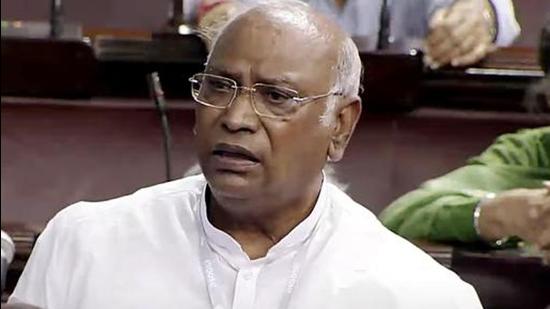 Kharge said the Congress will also ask other opposition parties to stay united on this because the Centre was “killing” the democracy and they were “not” following the Constitutional rules and procedures. (ANI Photo)