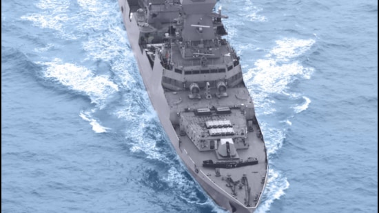 File photo: Navy destroyer Visakhapatnam. (Indian Navy) File photo: Navy destroyer Visakhapatnam. (Indian Navy)