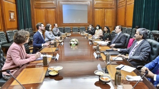 US Special Representative for Afghanistan Thomas West met with foreign secretary Harsh Vardhan Shringla.(Twitter/@MEAIndia) US Special Representative for Afghanistan Thomas West met with foreign secretary Harsh Vardhan Shringla.(Twitter/@MEAIndia)