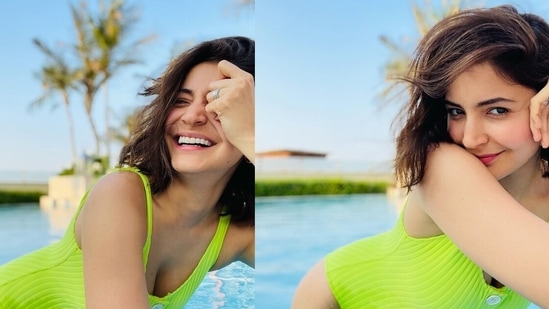 Anushka Sharma shared pictures from her pool time.&nbsp;