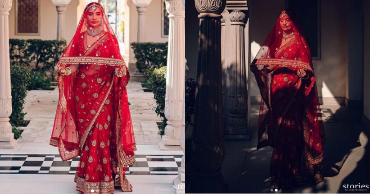 Patralekhaa decked up as a bride.&nbsp;(Stories by Joseph Radhik for Sabyasachi/Instagram)