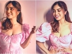 Bhumi Pednekar looks cuter than the word cute in pink tie-dye dress, Ayushmann Khurrana reacts Bhumi Pednekar looks cuter than the word cute in pink tie-dye dress, Ayushmann Khurrana reacts