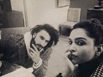 Ranveer Singh and Deepika Padukone during their anniversary celebrations in Uttarakhand. Ranveer Singh and Deepika Padukone during their anniversary celebrations in Uttarakhand.