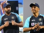 Rohit Sharma and Rahul Dravid. (BCCI) Rohit Sharma and Rahul Dravid. (BCCI)