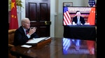 President Joe Biden meets virtually with Chinese President Xi Jinping from the Roosevelt Room of the White House, Washington, November 15, 2021 (AP) President Joe Biden meets virtually with Chinese President Xi Jinping from the Roosevelt Room of the White House, Washington, November 15, 2021 (AP)