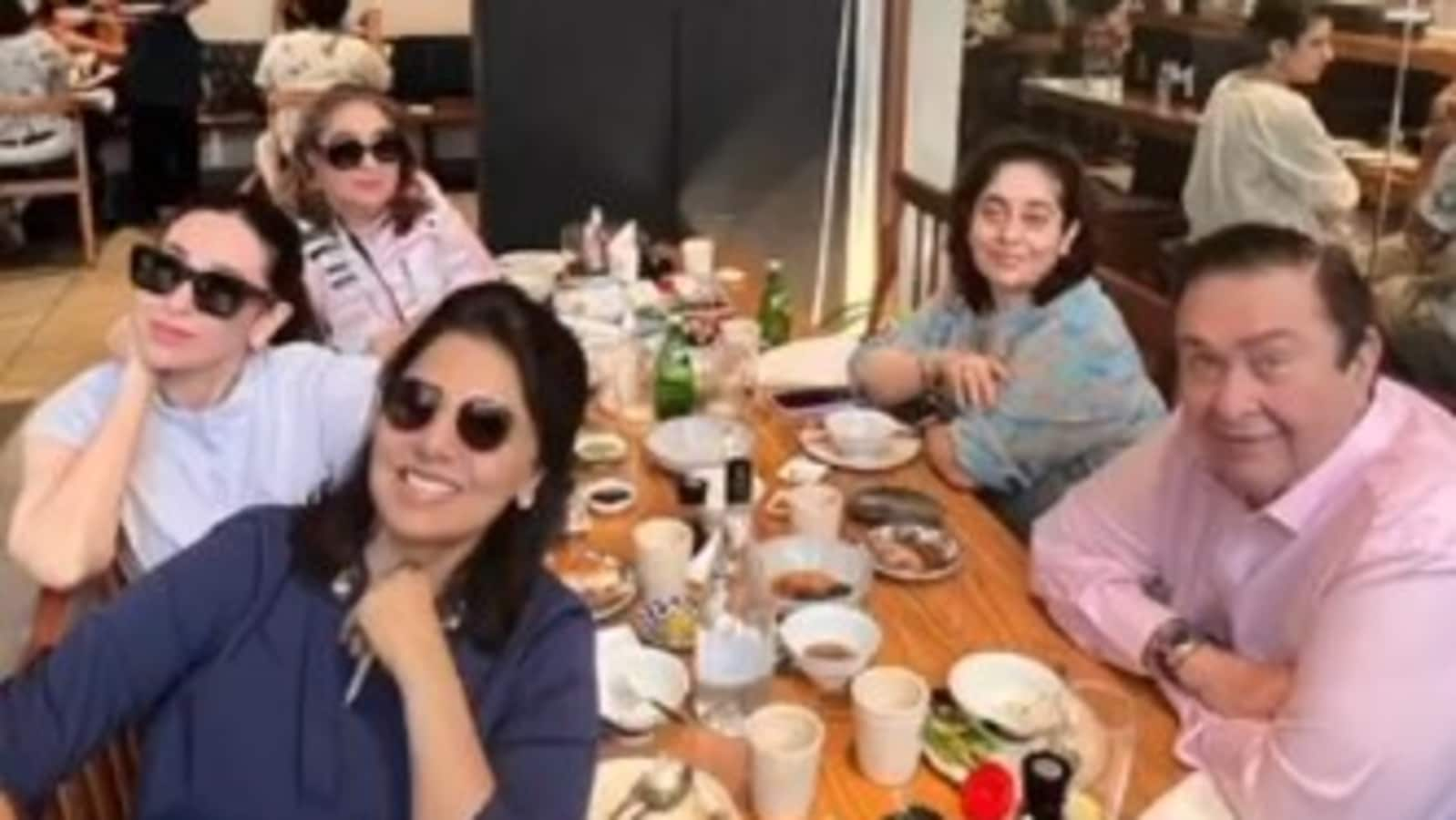 Inside Karisma Kapoor’s ‘family lunch’ with dad Randhir Kapoor, aunt Neetu Kapoor. See pics