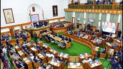 Prime Minister Narendra Modi virtually addressing the All India Presiding Officers’ Conference at the Himachal Pradesh Vidhan Sabha in Shimla on Wednesday. Lok Sabha Speaker Om Birla along with chief minister Jai Ram Thakur and Vidhan Sabha Speaker Vipin Parmar besides leader opposition Mukesh Agnihotri were among the leaders present. (Deepak Sansta/HT) Prime Minister Narendra Modi virtually addressing the All India Presiding Officers’ Conference at the Himachal Pradesh Vidhan Sabha in Shimla on Wednesday. Lok Sabha Speaker Om Birla along with chief minister Jai Ram Thakur and Vidhan Sabha Speaker Vipin Parmar besides leader opposition Mukesh Agnihotri were among the leaders present. (Deepak Sansta/HT)