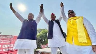 SBSP chief Omprakash Rajbhar said his party had shut the door through which the BJP came to power in 2017 in the state and it will now make Akhilesh Yadav the chief minister of UP in 2022 (HT Photo)