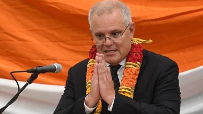 Australia's Prime Minister Scott Morrison at the Australian-Indian Community Centre in Melbourne on November 12, 2021. Australia will open a consulate in Bengaluru and also a centre for excellence. (AFP/File) Australia's Prime Minister Scott Morrison at the Australian-Indian Community Centre in Melbourne on November 12, 2021. Australia will open a consulate in Bengaluru and also a centre for excellence. (AFP/File)