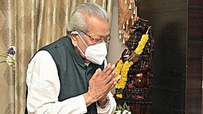 A file photo of Andhra Pradesh governor Biswabhusan Harichandan at Raj Bhavan in Vijayawada. He has been diagnosed with Covid-19 and rushed to a hospital in Hyderabad. (ANI/File) A file photo of Andhra Pradesh governor Biswabhusan Harichandan at Raj Bhavan in Vijayawada. He has been diagnosed with Covid-19 and rushed to a hospital in Hyderabad. (ANI/File)