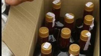 Liquor bottles seized in Bihar. (Santosh Kumar)