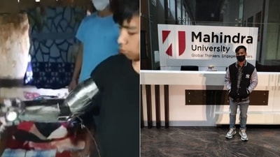 The image shows the teen from Imphal. (Twitter/@anandmahindra) The image shows the teen from Imphal. (Twitter/@anandmahindra)
