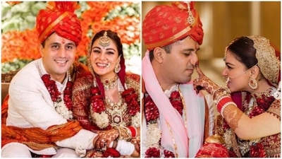 Shraddha Arya with her husband Rahul Nagal. Shraddha Arya with her husband Rahul Nagal.