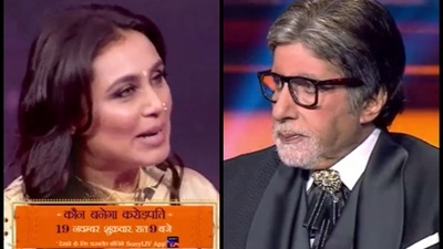 Amitabh Bachchan surrendered and said ‘no more questions’ as Rani Mukerji said every Bengali has a Goddess Kali within. Amitabh Bachchan surrendered and said ‘no more questions’ as Rani Mukerji said every Bengali has a Goddess Kali within.