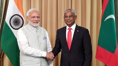 Maldives president Ibrahim Mohamed Solih with Prime Minister Narendra Modi (File Photo / HT) Maldives president Ibrahim Mohamed Solih with Prime Minister Narendra Modi (File Photo / HT)