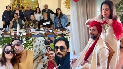 Inside pics from Rajkummar Rao and Patralekhaa's Chandigarh wedding have been shared online. Inside pics from Rajkummar Rao and Patralekhaa's Chandigarh wedding have been shared online. 