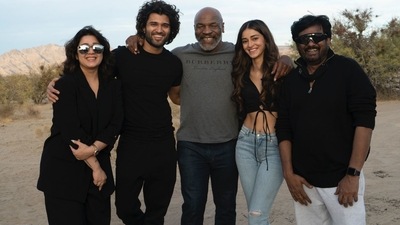The cast and crew is currently in the US for the shoot of the Hindi-Telugu bilingual film Liger, (Instagram)