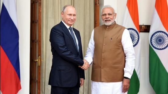 Both India and Russia are looking at the possibility of holding the 2+2 meeting in New Delhi around the time of the summit between Prime Minister Narendra Modi and President Vladimir Putin on December 6. (HT PHOTO.) Both India and Russia are looking at the possibility of holding the 2+2 meeting in New Delhi around the time of the summit between Prime Minister Narendra Modi and President Vladimir Putin on December 6. (HT PHOTO.)
