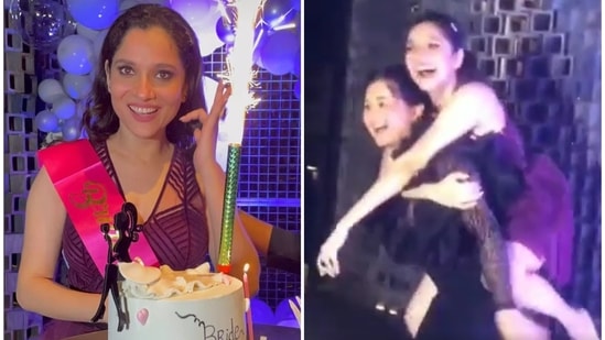 Ankita Lokhande celebrated her bachelorette party on Tuesday. Ankita Lokhande celebrated her bachelorette party on Tuesday.