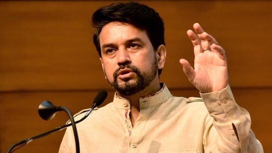Union Minister for Youth Affairs and Sports Anurag Thakur(HT/File Photo)