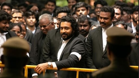 Suriya in a still from Jai Bhim.&nbsp;