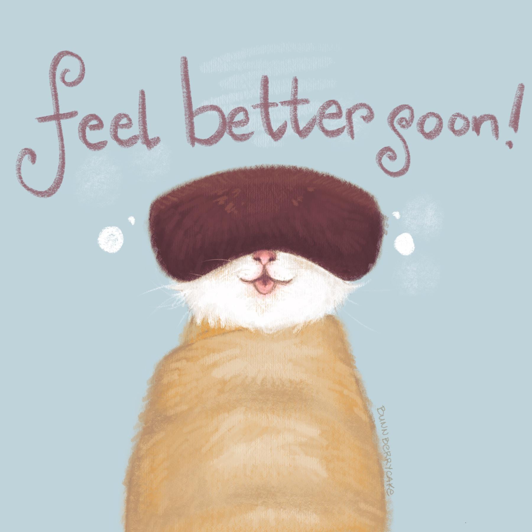 ‘Feel better soon,' says the text along with the cute sketch. (reddit/@bunnberrycake) ‘Feel better soon,' says the text along with the cute sketch. (reddit/@bunnberrycake)