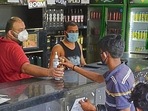The order states that the 74 liquor stores across Khandwa have been intimated regarding this new rule which will require the customers to get fully inoculated in order to be eligible for buying liquor.(HT File/Representative Image)