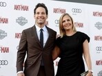 Paul Rudd with his wife Julie Yaeger.(REUTERS)