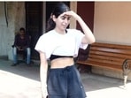 Khushi Kapoor is a Pilates enthusiast, just like sister Janhvi Kapoor. Khushi Kapoor is often spotted by paparazzi, stepping out of fitness trainer Namrata Purohit’s Pilates studio. On Wednesday, Khushi stepped out of the studio in monochrome athleisure and it is setting major goals for us.(HT Photos/Varinder Chawla)
