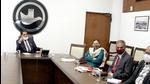 UT adviser Dharam Pal and the British deputy high commissioner’s representative during a meeting on Thursday. (HT Photo) UT adviser Dharam Pal and the British deputy high commissioner’s representative during a meeting on Thursday. (HT Photo)
