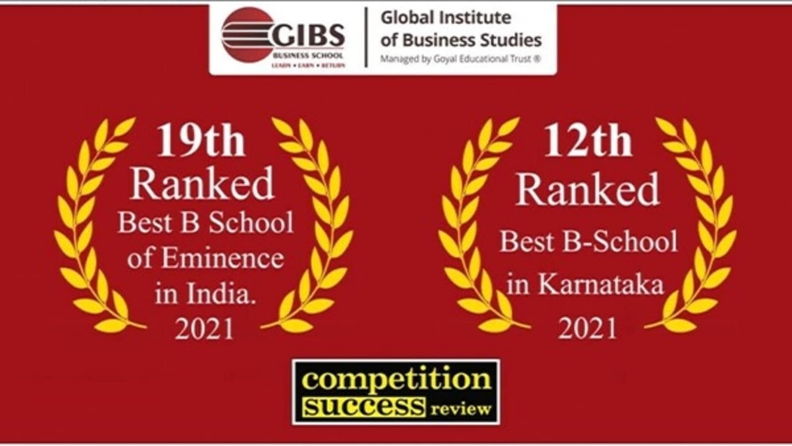 GIBS ranked as 19th Best B School of Eminence in India by CSR magazine