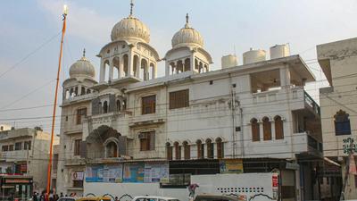 A view of the Gurudwara Sri Guru Singh Sabha in Gurugram that manages five gurdwaras in the city. The Gurudwara committee has decided to offer its premises to the Muslim community for offering Friday prayers following objections over the offering of namaz in public and open places. (PTI) A view of the Gurudwara Sri Guru Singh Sabha in Gurugram that manages five gurdwaras in the city. The Gurudwara committee has decided to offer its premises to the Muslim community for offering Friday prayers following objections over the offering of namaz in public and open places. (PTI)