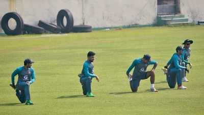 Pakistan's cricketers stretch during a training session ahead of their first Twenty20 international cricket match against Bangladesh at the Sher-e-Bangla National Cricket Stadium in Dhaka (AFP) Pakistan's cricketers stretch during a training session ahead of their first Twenty20 international cricket match against Bangladesh at the Sher-e-Bangla National Cricket Stadium in Dhaka (AFP)