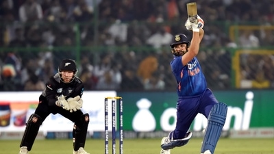 India's Rohit Sharma plays a shot during the first T20 International Match between India and New Zealand, at Sawai Mansingh Stadium in Jaipur on Wednesday. (ANI) India's Rohit Sharma plays a shot during the first T20 International Match between India and New Zealand, at Sawai Mansingh Stadium in Jaipur on Wednesday. (ANI)