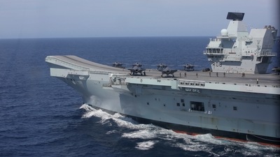 An F35 jet from a British aircraft carrier HMS Queen Elizabeth crashed in an undisclosed location in the Mediterranean Sea. (AP) An F35 jet from a British aircraft carrier HMS Queen Elizabeth crashed in an undisclosed location in the Mediterranean Sea. (AP)